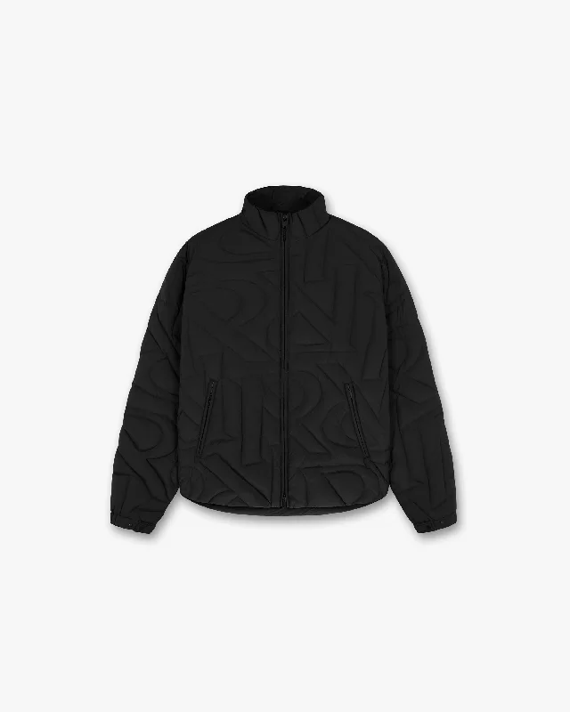 Initial Puffer Jacket - Black