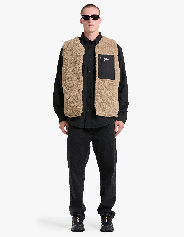 Nike Sherpa Winter Vest CZWN - Khaki/Black/Black/Sail