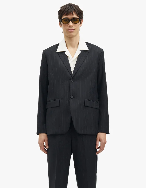 Sacho Blazer 15348 - Black Pinstripe