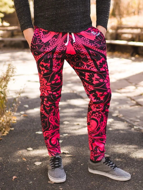 Electro Pink Mandala Unisex Joggers