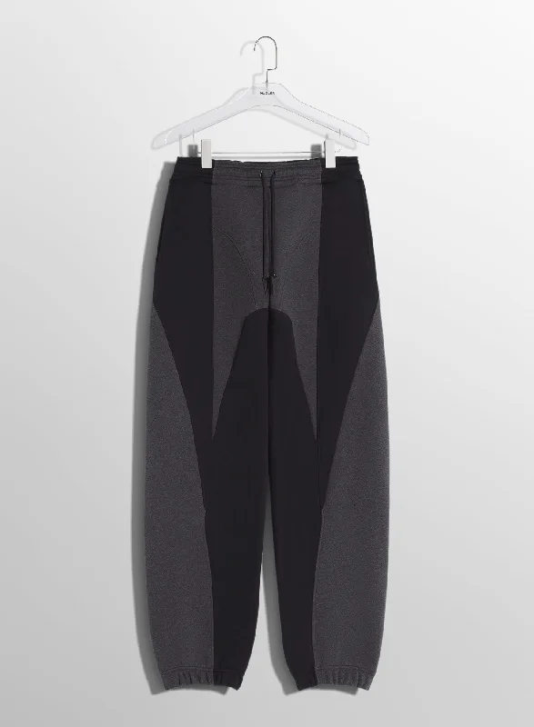 grey light fleece track pants