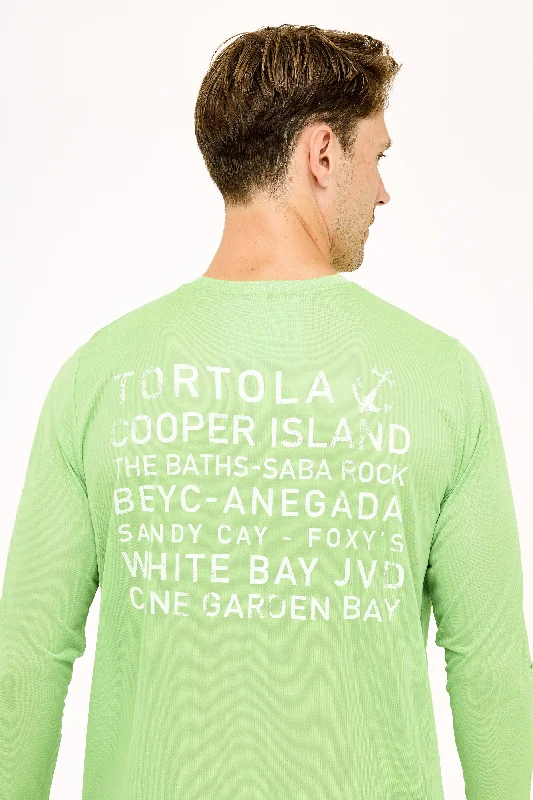 Island Names UPF50 Shirt - Lime Zest