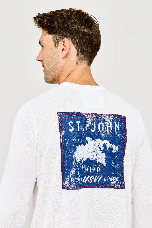 St John Map Patch UPF50 Shirt - White