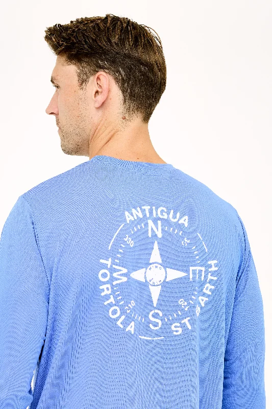 Tortola Compass UPF50 Shirt - Barbuda Blue