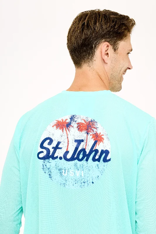 St John Oval Palm UPF50 Shirt - Sea Green